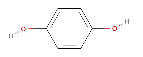molécule d'hydroquinone utilisée dans des produits blanchissants dangereux
