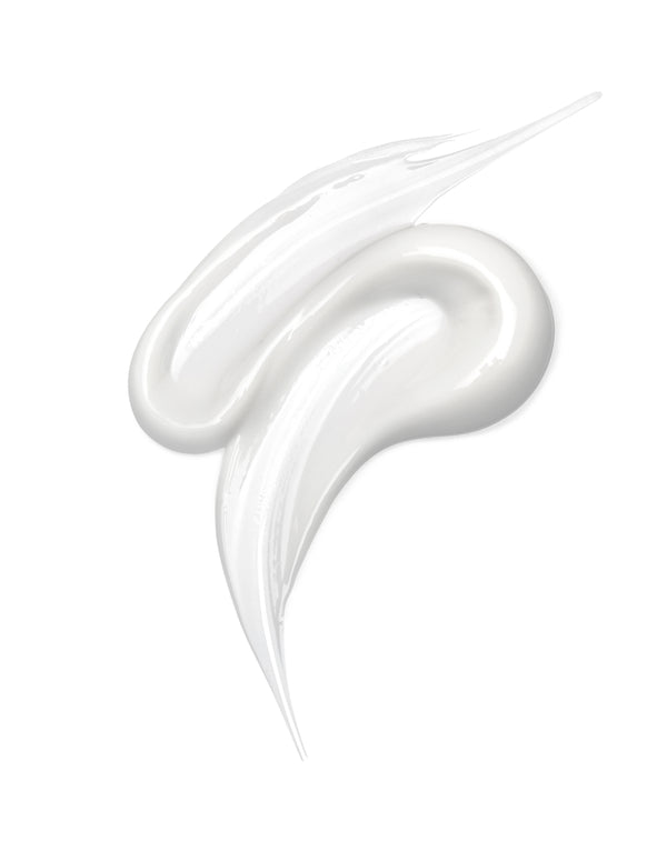 Texture blanche Crème Éclaircissante WHITE LEAF sur fond blanc